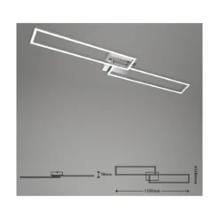 Briloner CCT LED Design Deckenleuchte, Lichttemperatur + Helligkeit regulierbar - B-Ware