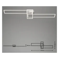 Briloner CCT LED Design Deckenleuchte, Lichttemperatur + Helligkeit regulierbar - B-Ware