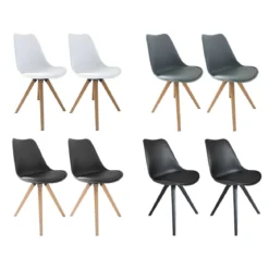 byLIVING Stuhl »Kira« 2er Set, in modernem, skandinavischem Stil - B-Ware