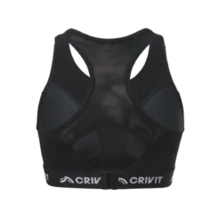 CRIVIT Damen Sportbustier, High-Level, mit Mesh-Einsätzen (Schwarz, S(36/38)) - B-Ware neuwertig