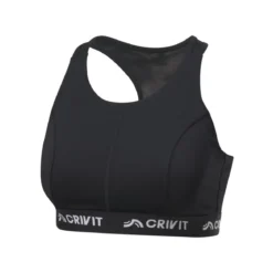 CRIVIT Damen Sportbustier, High-Level, mit Mesh-Einsätzen (Schwarz, S(36/38)) - B-Ware neuwertig
