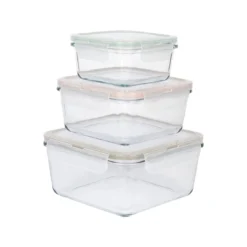 ERNESTO® Glas-Frischhaltedosen, 3-teilig - B-Ware