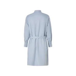 esmara® Damen Blusenkleid mit Bindegürtel in der Taille (hellblau, 36) - B-Ware neuwertig