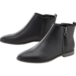 esmara® Damen Chelsea-Boots mit Reißverschluss (schwarz, 37) - B-Ware neuwertig