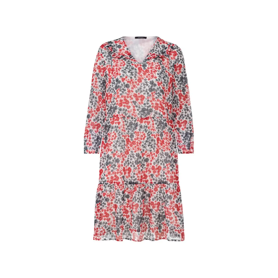 esmara® Damen Chiffonkleid, mit Rüschenbesatz - B-Ware