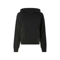 esmara® Damen Feinstrickpullover/ Feinstrick-Hoodie, leger geschnitten (Schwarz, S(36/38)) - B-Ware neuwertig