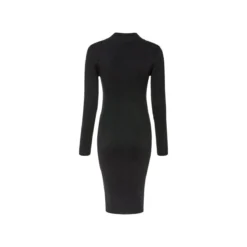 esmara® Damen Geripptes Strickkleid mit edlem Glitzereffekt (schwarz, XS (32/34)) - B-Ware neuwertig