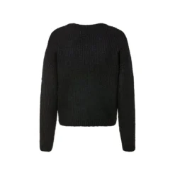 esmara® Damen Grobstrick-Pullover, mit Wollanteil (Schwarz, M(40/42)) - B-Ware neuwertig