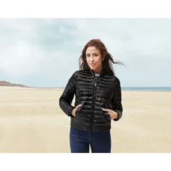 esmara® Damen Jacke mit wärmender, leichter High-Loft-Wattierung (schwarz, S (36/38)) - B-Ware neuwertig