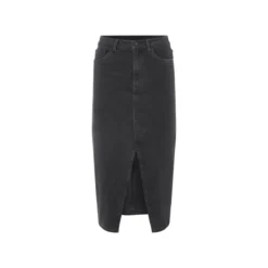 ESMARA® Damen Jeansrock, in Midi-Länge (Grau, 38) - B-Ware neuwertig