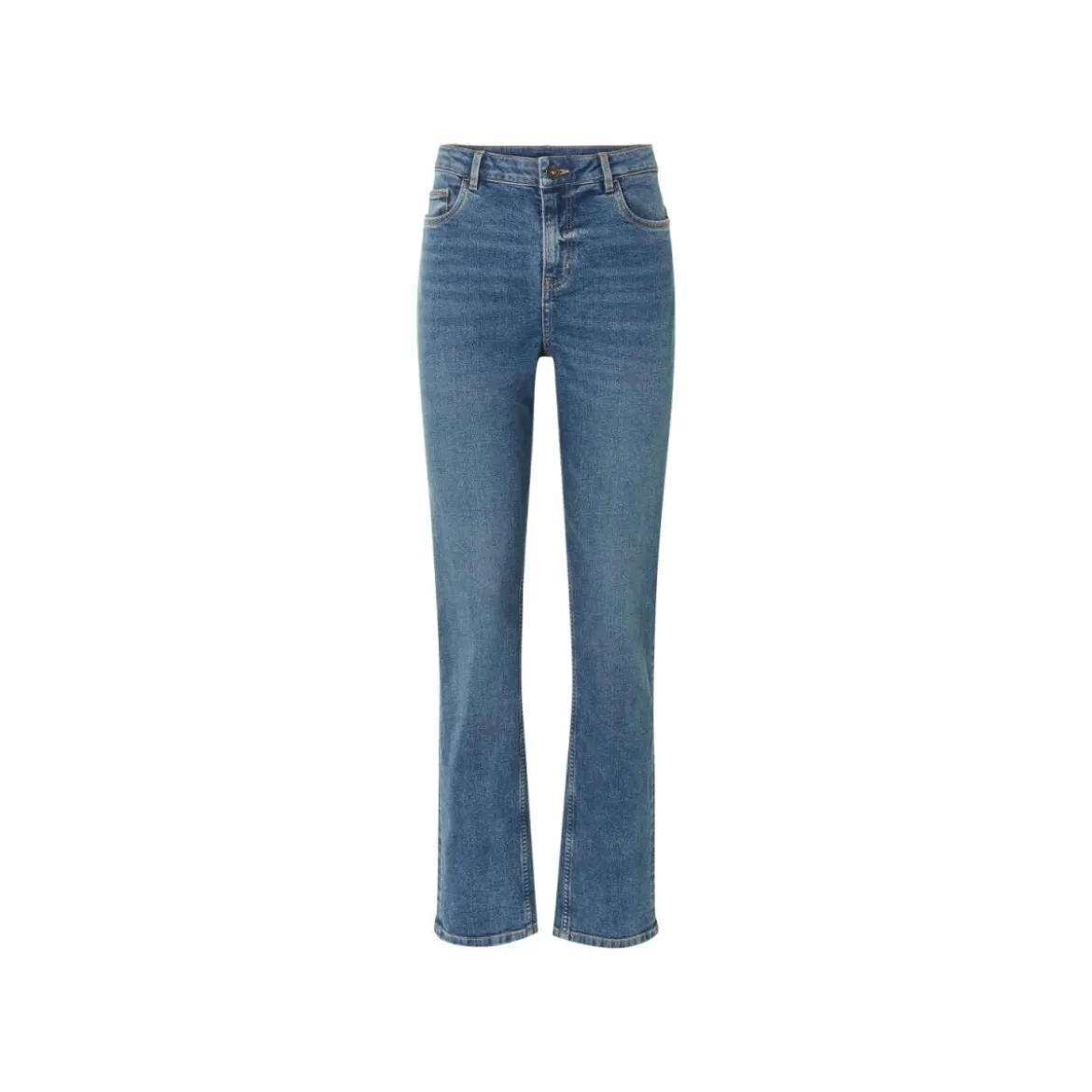esmara® Damen Jeans, Straight Fit, mit hoher Leibhöhe (Blau, 36) - B-Ware neuwertig