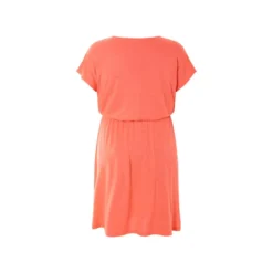 ESMARA® Damen Kleid mit Leinen (Koralle, XL(48/50)) - B-Ware sehr gut