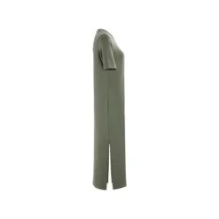 esmara® Damen Kleid, mit Seitenschlitzen (olive, L (44/46)) - B-Ware neuwertig