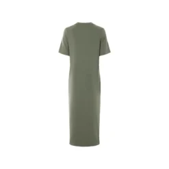 esmara® Damen Kleid, mit Seitenschlitzen (olive, L (44/46)) - B-Ware neuwertig