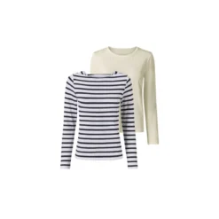 esmara® Damen Langarmshirts, 2 Stück - B-Ware