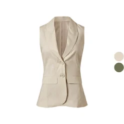 esmara® Damen Leinen-Weste, leicht tailliert - B-Ware