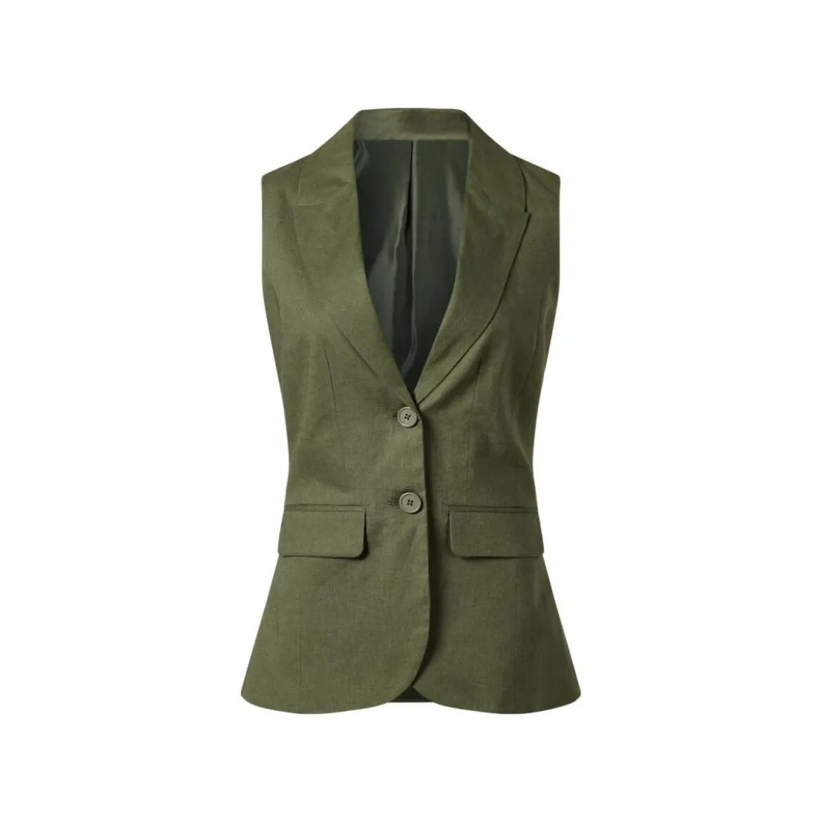esmara® Damen Leinen-Weste, leicht tailliert - B-Ware