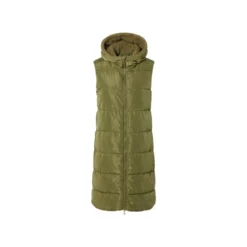 esmara® Damen Longweste, wasserabweisendes Obermaterial (olive, S(36/38)) - B-Ware neuwertig