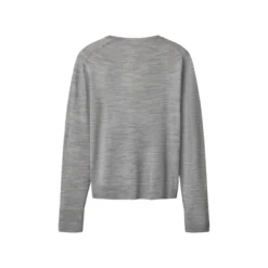 Esmara® Damen Merinopullover, S, hellgrau - B-Ware neuwertig
