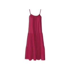 esmara® Damen Midikleid mit Crinklestruktur (pink, S (36/38)) - B-Ware neuwertig