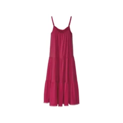 esmara® Damen Midikleid mit Crinklestruktur (pink, S (36/38)) - B-Ware neuwertig