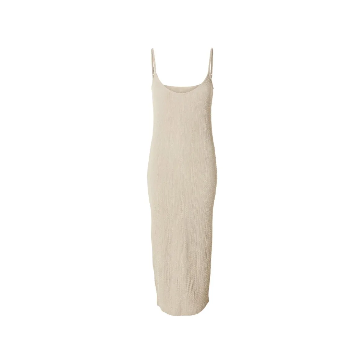 esmara® Damen Midikleid Spaghettikleid mit Knit-Struktur - B-Ware