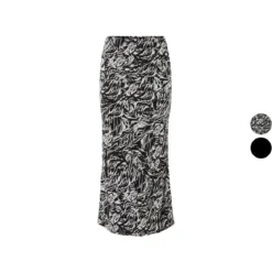 esmara® Damen Midi-Rock, mit elastischem Gummizugbund - B-Ware