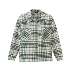 esmara® Damen Overshirt, aus weicher, wärmender Flanell-Qualität (Karo, 38) - B-Ware neuwertig