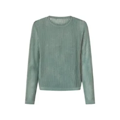 esmara® Damen Pullover, mit Leinen (Blau, L(44/46)) - B-Ware neuwertig