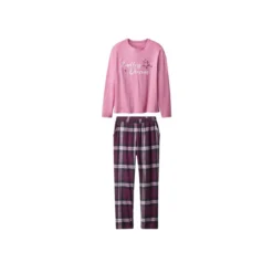 esmara® Damen Pyjama mit Hose aus Flanell - B-Ware