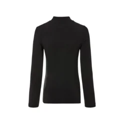 esmara® Damen Rollkragen-Langarmshirts, 2 Stück, gerippt (schwarz/grau, XS(32/34)) - B-Ware neuwertig