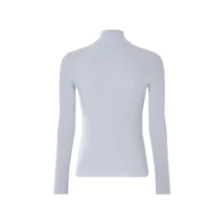 esmara® Damen Rollkragenshirt, in modischer Ripp-Qualität (Blau, L(44/46)) - B-Ware neuwertig