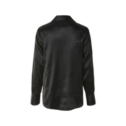 esmara® Damen Satin-Bluse mit Kentkragen (schwarz, 34) - B-Ware neuwertig