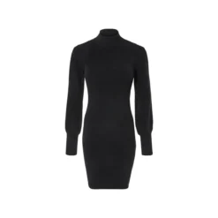 esmara® Damen Strickkleid, mit langen Puffärmeln (Schwarz, M(40/42)) - B-Ware sehr gut