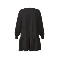 esmara® Damen Sweatkleid mit Rundhalsausschnitt und überschnittenen Schultern (schwarz, XS (32/34)) - B-Ware neuwertig