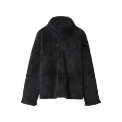 esmara® Damen Teddy-Fleecejacke / Fleecepullover (Schwarz, XS(32/34)) - B-Ware neuwertig