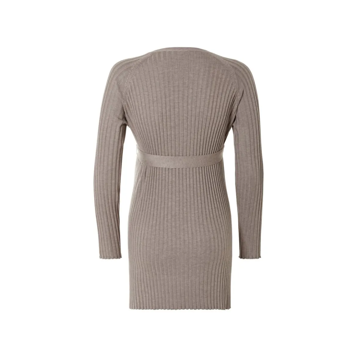 esmara® Damen Umstands-Ripppullover mit Seitenschlitzen (hellbraun, L(44/46)) - B-Ware neuwertig