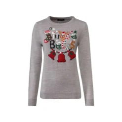 esmara® Damen Weihnachts-Pullover (grau, XS (32/34)) - B-Ware sonstiges