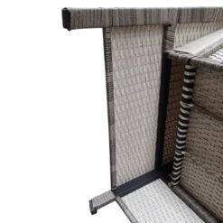 Gardamo Vigo Lounge Set, aus Geflecht Mix, 4-teilig, grau - B-Ware Transportschaden