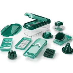 Genius Nicer Dicer Fusion Smart, 16-teilig, 1,25 l Auffangbehälter, Klingen aus Edelstahl - B-Ware neuwertig