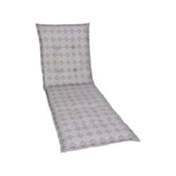 GO-DE Textil Gartenauflage Raute (Liegenauflage, Grau) - B-Ware neuwertig