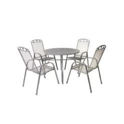 GREEMOTION Gartentischgruppe »Toulouse« (Tisch + 4 Stapelstühle, Ø100 x 74 cm) - B-Ware sehr gut