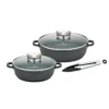 GSW Servierpfannen-Set Gourmet GRANIT 5-tlg. mit Aromadeckel - B-Ware neuwertig