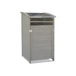 HABAU Mülltonnenbox, 120 Liter, 65 x 75 x 115 cm (grau) - B-Ware neuwertig