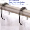 2 Lb. Depot 12er Set Duschvorhangringe, aus Edelstahl, schwarz - B-Ware sehr gut