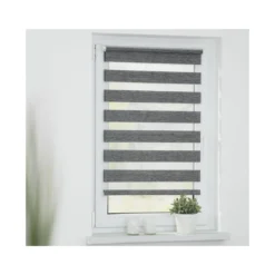 Lichtblick Duo Rollo Klemmfix, ohne Bohren, meliert, go green, ab 45 x 150 cm (45 x 150 cm) - B-Ware sehr gut