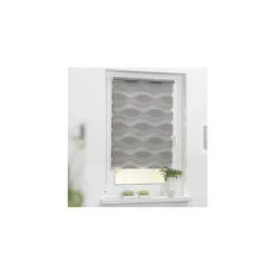 Lichtblick Duo Rollo Welle Doppelrollo Klemmfix 70 x 150 cm grau - B-Ware neuwertig