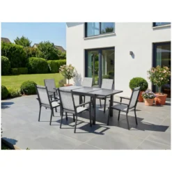 LIVARNO® Alu-Stapelsessel »Houston« hellgrau-meliert - B-Ware sehr gut