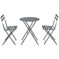 LIVARNO® Bistro-Set, 3-teilig (Anthrazit) - B-Ware sehr gut
