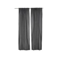 LIVARNO® Blackout-Vorhangschal-Set, 2-teilig (Grau) - B-Ware neuwertig